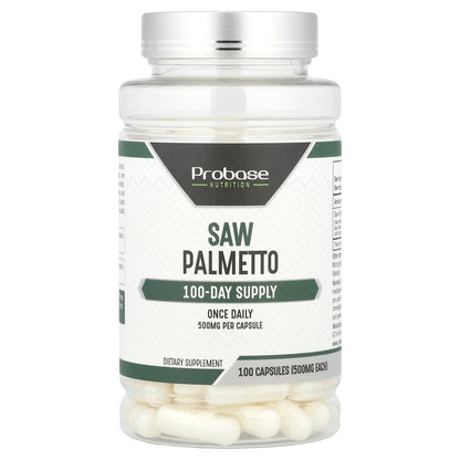 Probase Nutrition, Saw Palmetto, 500 mg, 100 Capsules