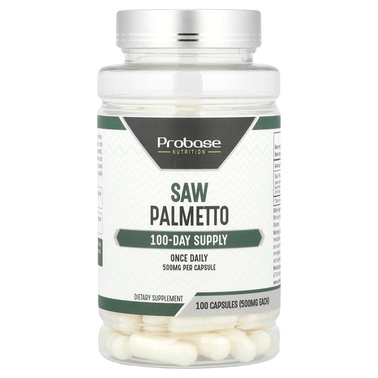 Probase Nutrition, Saw Palmetto, 500 mg, 100 Capsules