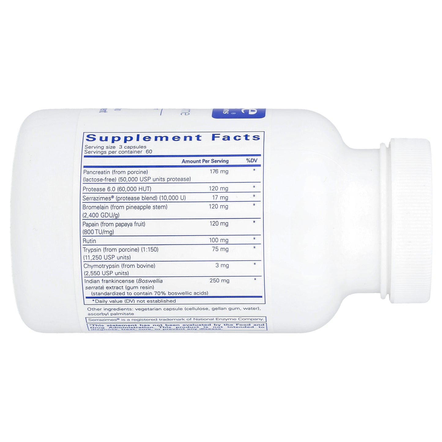 Pure Encapsulations, Systemic Enzyme Complex, 180 Capsules