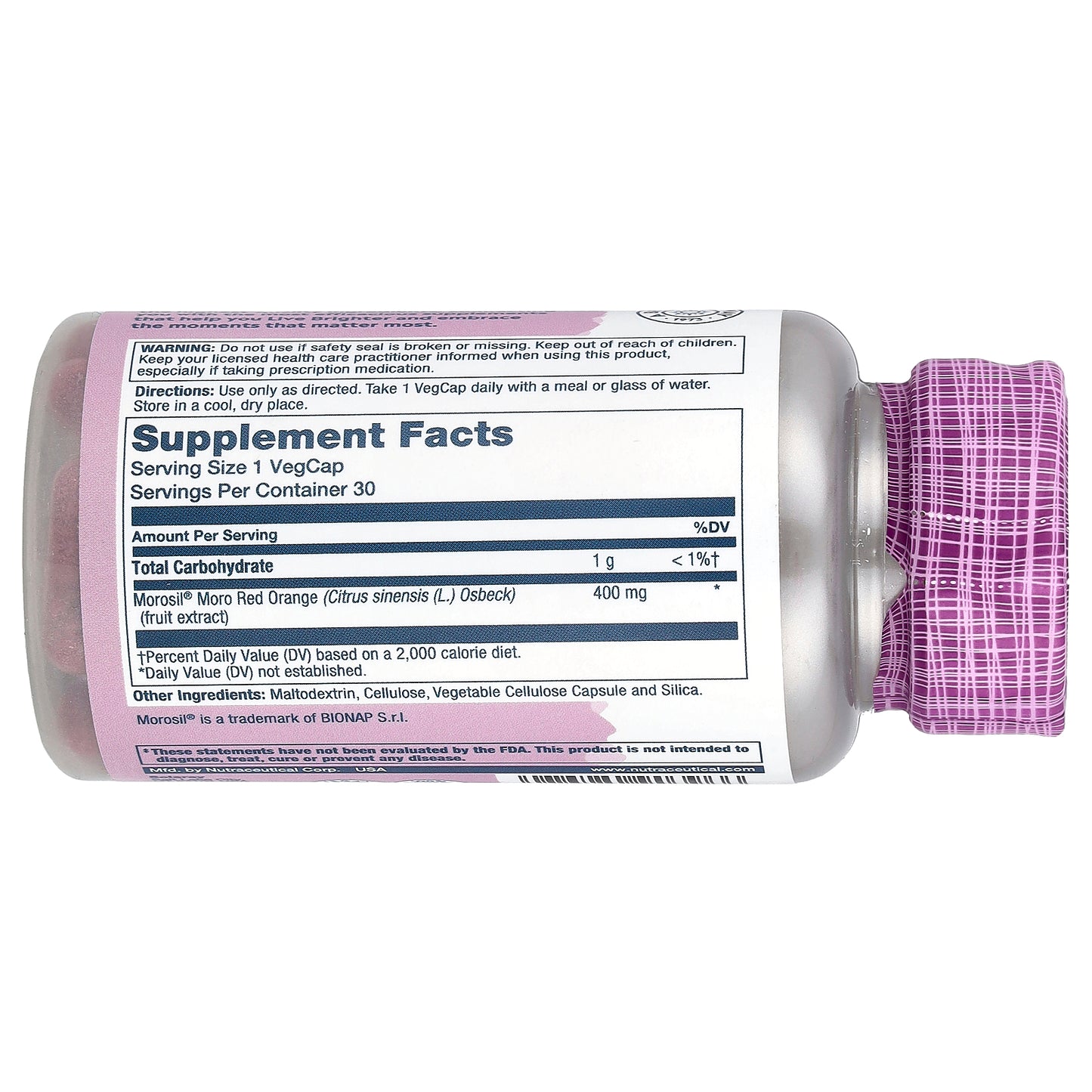 Solaray, Vital Extracts, Moro Red Orange , 400 mg , 30 VegCaps