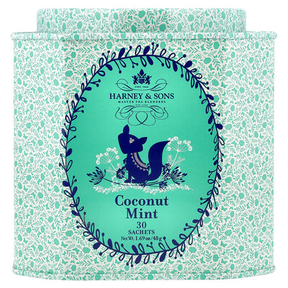 Harney & Sons, Coconut Mint , 30 Sachets, 1.69 oz (48 g)