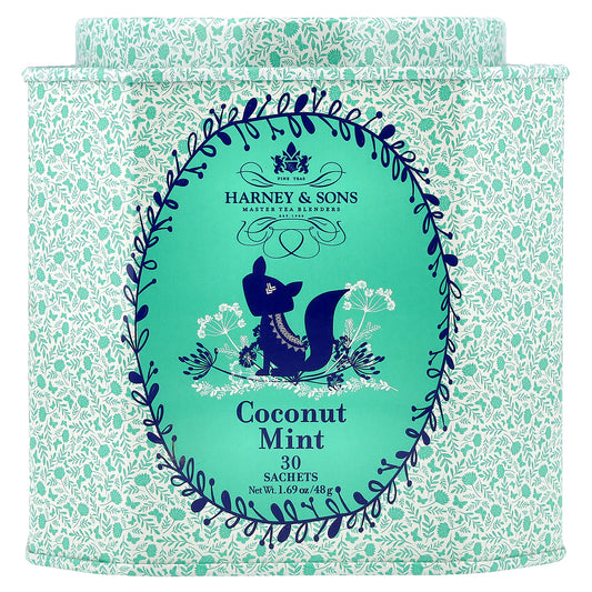Harney & Sons, Coconut Mint , 30 Sachets, 1.69 oz (48 g)