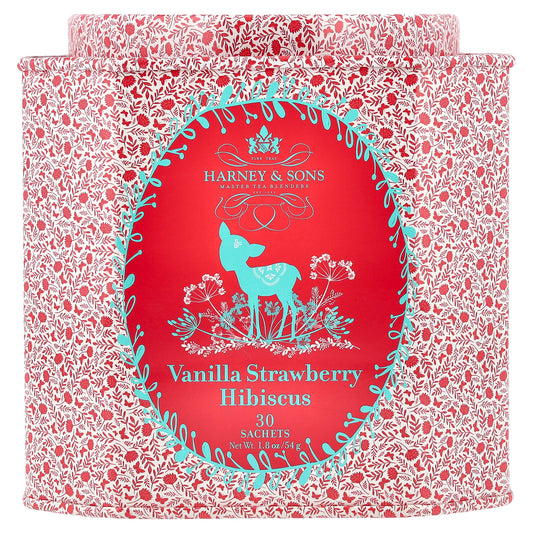 Harney & Sons, Vanilla Strawberry Hibiscus, 30 Sachets, 1.8 oz (54 g)