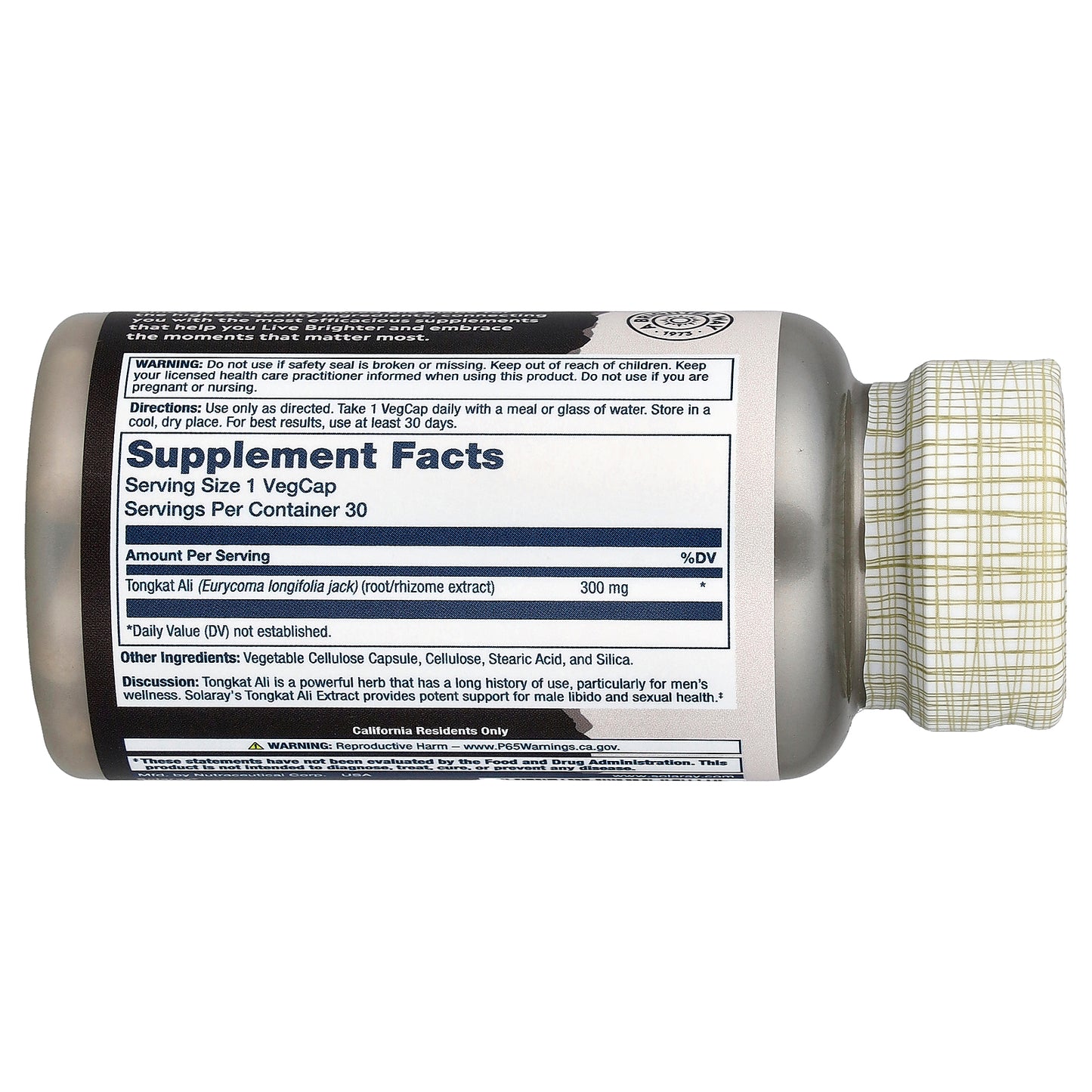 Solaray, Men's Tongkat Ali Extract, 300 mg, 30 VegCaps