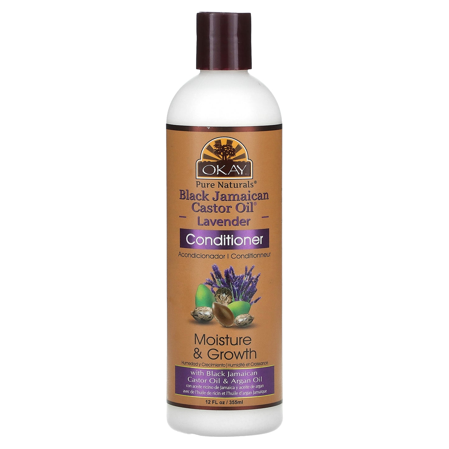 Okay Pure Naturals, Black Jamaican Castor Oil, Conditioner, Lavender, 12 fl oz (355 ml)