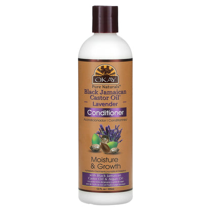 Okay Pure Naturals, Black Jamaican Castor Oil, Conditioner, Lavender, 12 fl oz (355 ml)