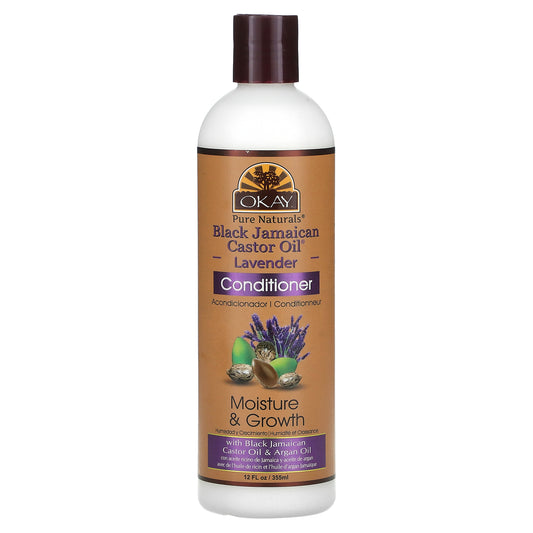 Okay Pure Naturals, Black Jamaican Castor Oil, Conditioner, Lavender, 12 fl oz (355 ml)