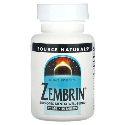 Source Naturals, Zembrin, 25 mg, 60 Tablets