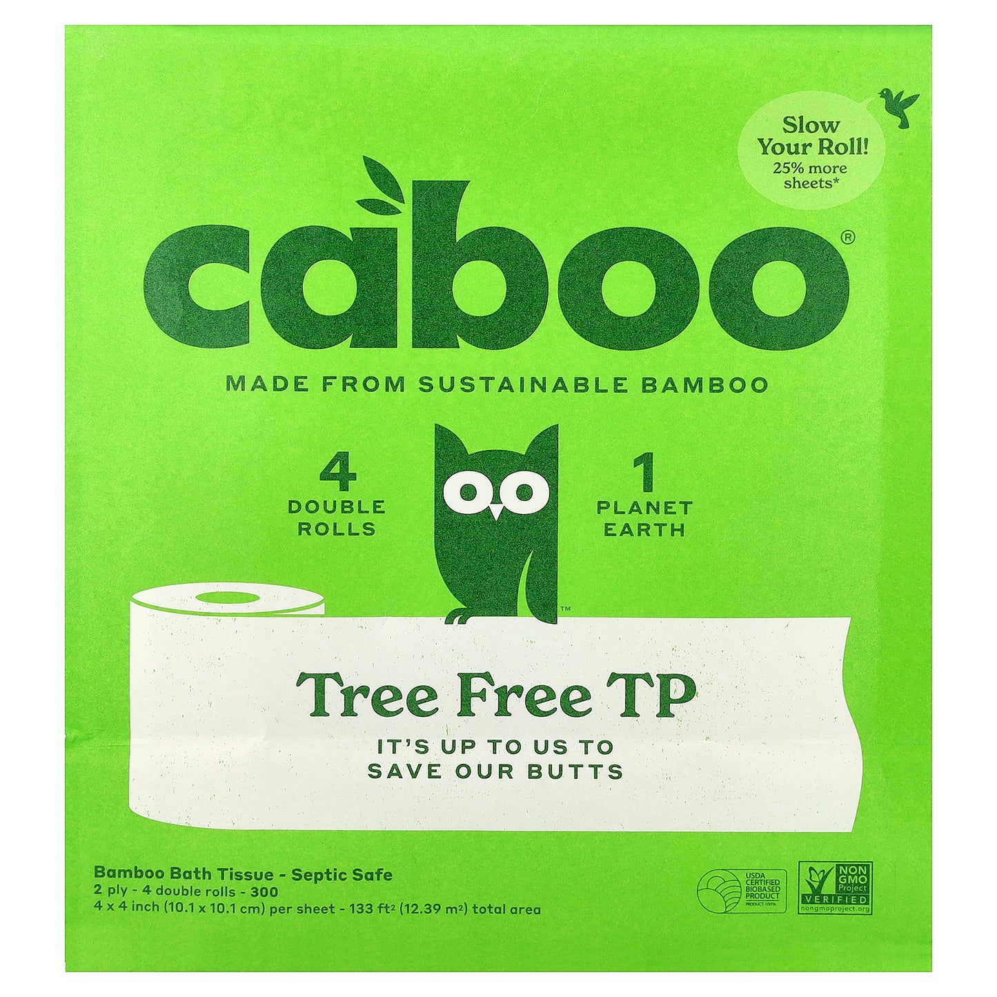 Caboo, Tree Free TP, 4 Double Rolls