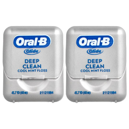 Oral-B, Glide, Deep Clean Floss, Cool Mint, 2 Pack, 43.7 yd (40 m) Each