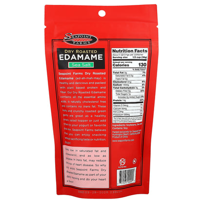 Seapoint Farms, Dry Roasted Edamame, Sea Salt, 4 oz (113 g)