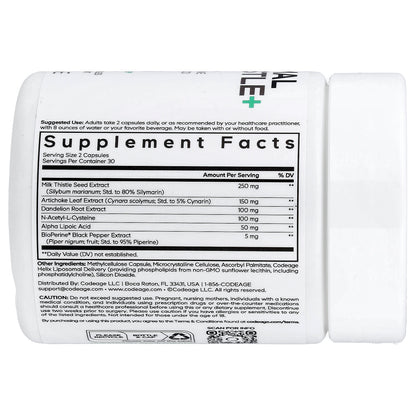 Codeage, Eternal, Liposomal Milk Thistle+, 60 Vegetable Capsules