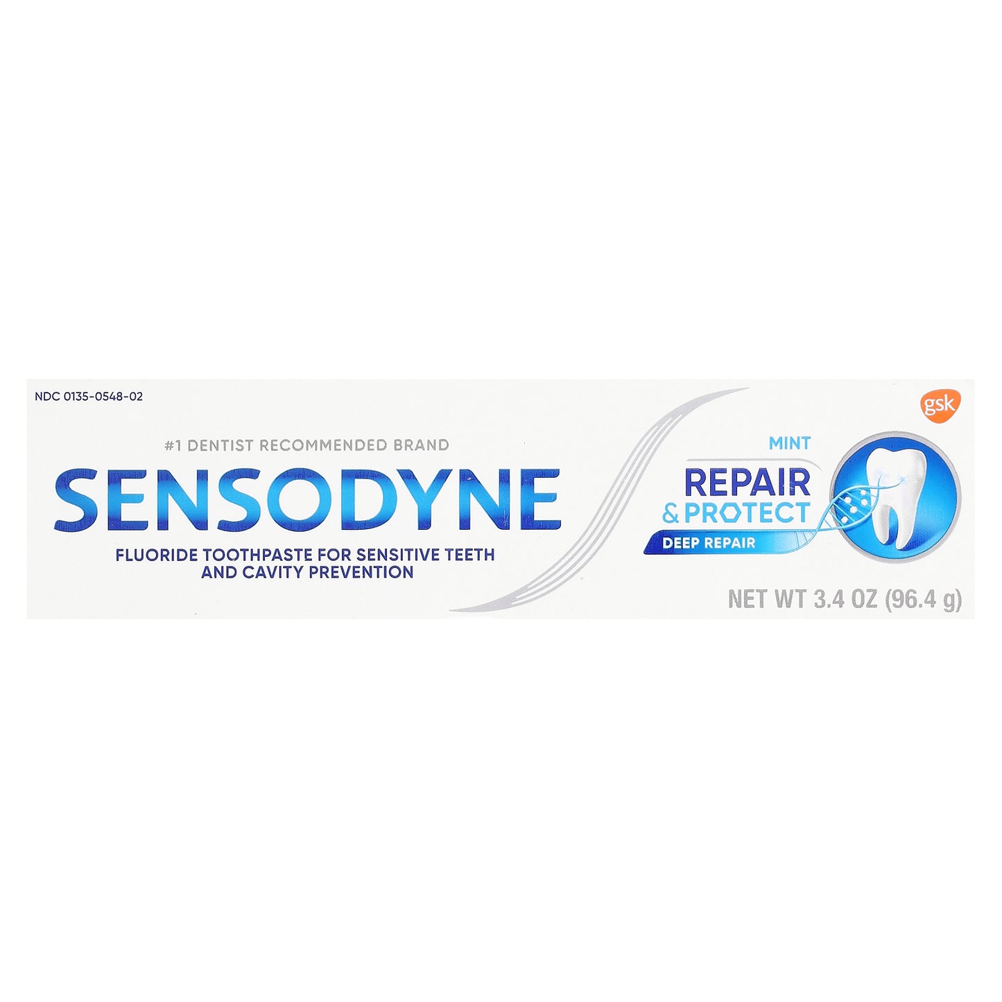 Sensodyne, Fluoride Toothpaste For Sensitive Teeth,  Mint, 3.4 oz (96.4 g)