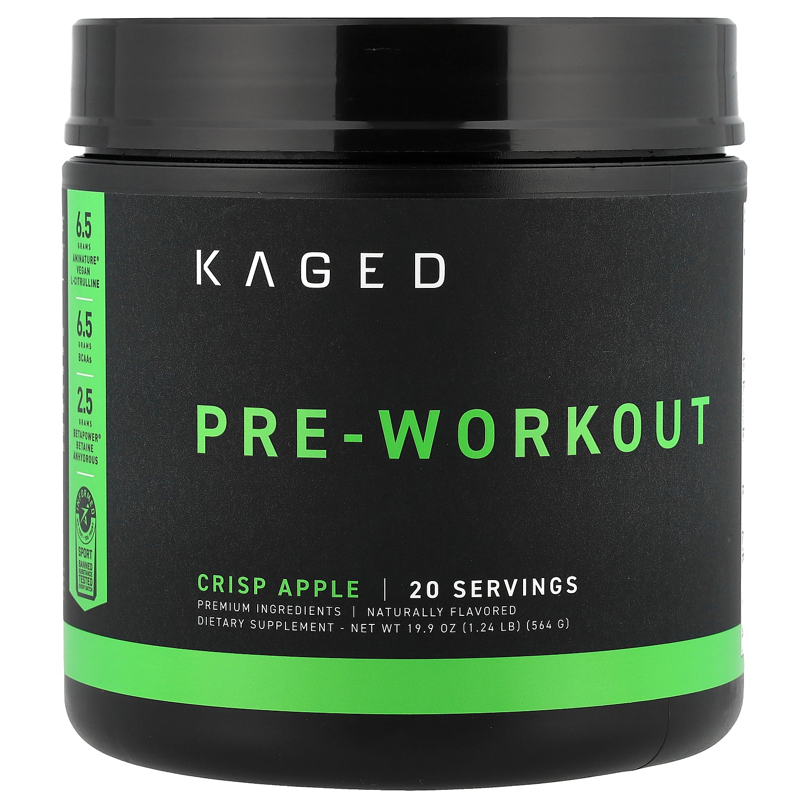 Kaged, Pre-Workout, Crisp Apple, 1.24 lb (564 g)