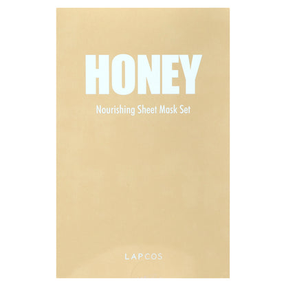 Lapcos, Honey Beauty Sheet Mask Set, Nourishing, 5 Sheets, 0.91 fl oz (27 ml) Each