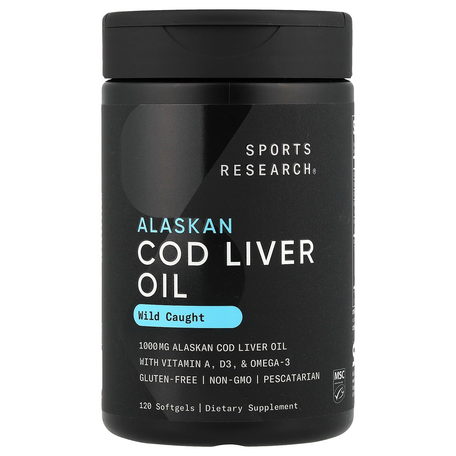 Sports Research, Alaskan Cod Liver Oil, 120 Softgels