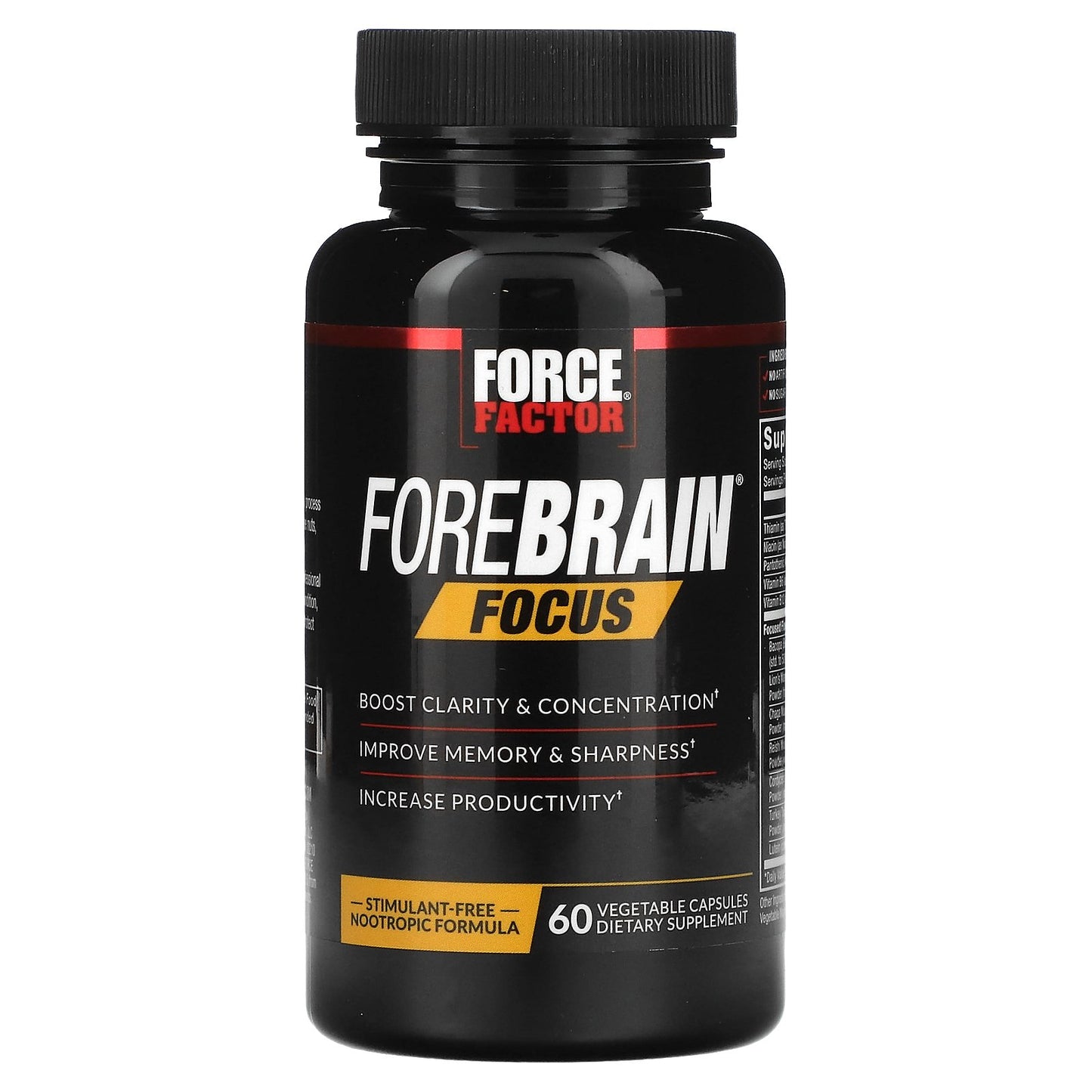 Force Factor, Forebrain Focus, 60 Vegetable Capsules