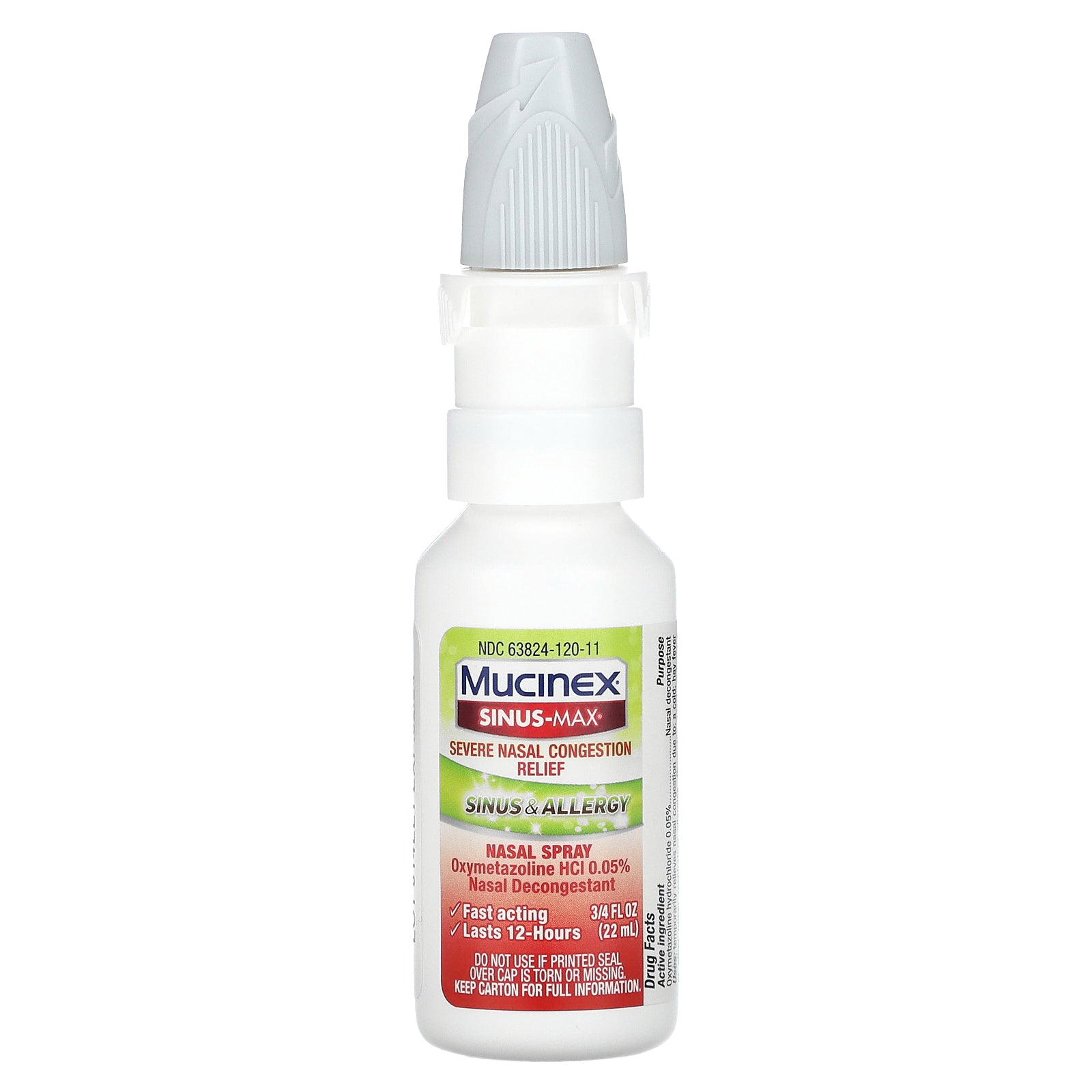 Mucinex, Sinus-Max, Severe Nasal Congestion Relief, 0.75 fl oz (22 ml)