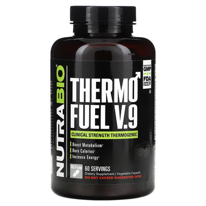 NutraBio, ThermoFuel V.9 for Men, 180 V-Caps