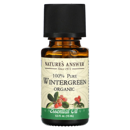 Nature's Answer, 100% Pure Organic Essential Oil, Wintergreen, 0.5 fl oz (15 ml)