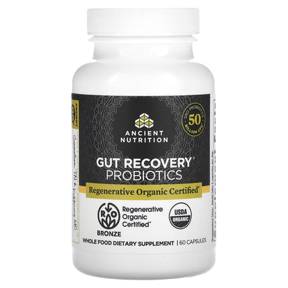Ancient Nutrition, Gut Recovery Probiotics, 25 Billion CFU, 60 Capsules