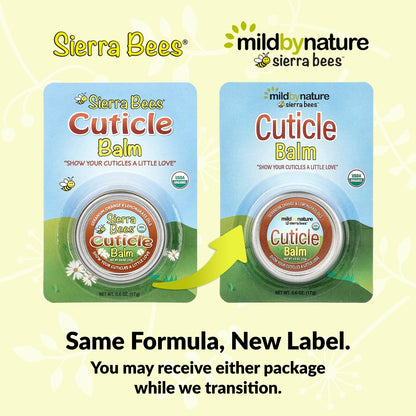 Mild By Nature, Sierra Bees™, Cuticle Care Balm, Geranium, Orange & Lemongrass, 0.6 oz (17 g)