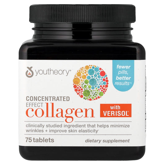 Youtheory, Concentrated Effect Collagen with Verisol®, 75 Tablets