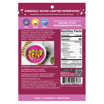 Wilderness Poets, Freeze Dried Dragon Fruit Powder, 3.5 oz (99 g)