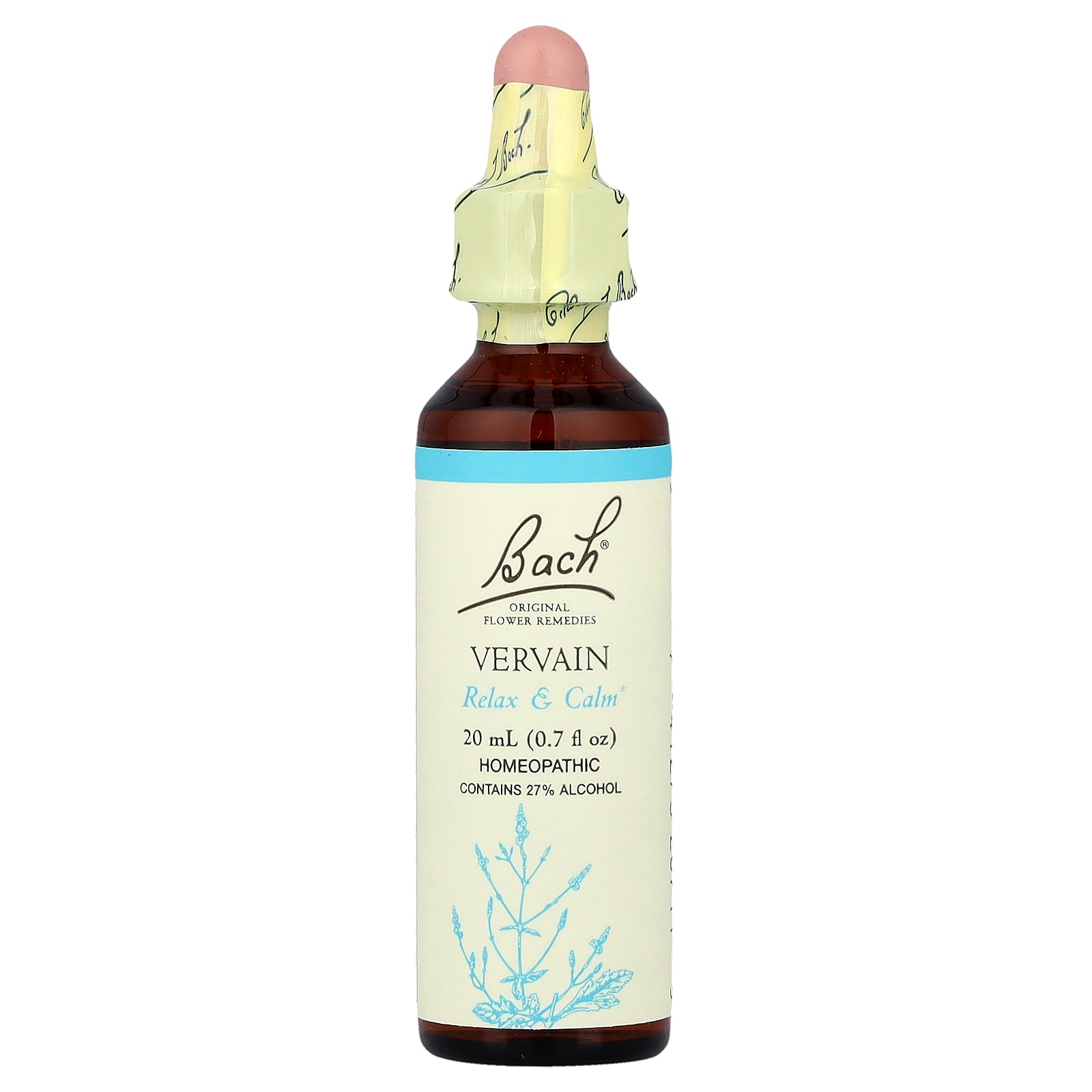 Bach, Original Flower Remedies, Vervain, 0.7 fl oz (20 ml)