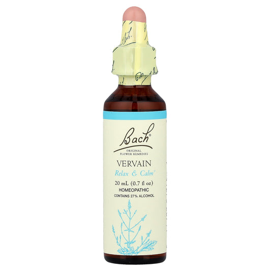Bach, Original Flower Remedies, Vervain, 0.7 fl oz (20 ml)