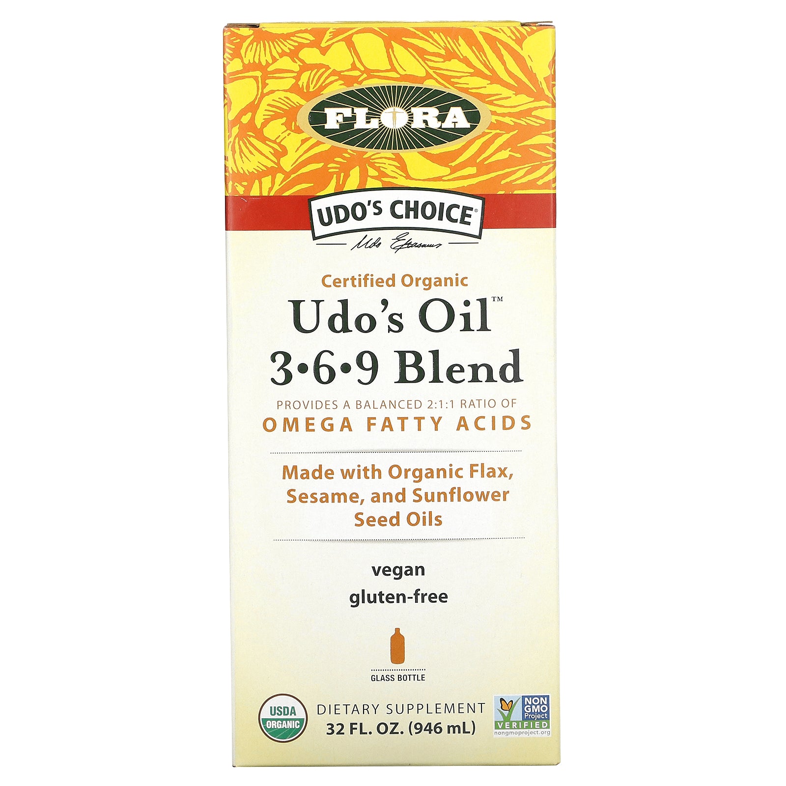 Flora, Udo's Choice, Udo's Oil 3-6-9 Blend, 32 fl oz (946 ml)