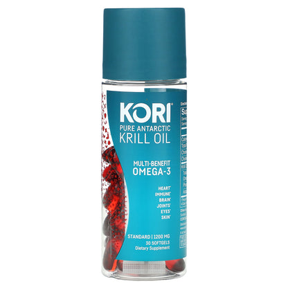 Kori, Pure Antarctic Krill Oil, Multi-Benefit Omega-3, 30 Softgels