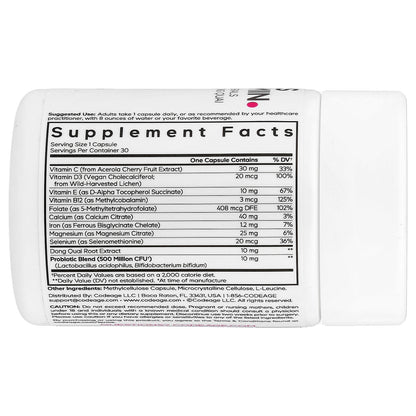 Codeage, Women's Multivitamin, 30 Vegetable Capsules