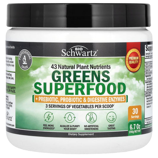 BioSchwartz, Greens Superfood, 6.7 oz (190 g)