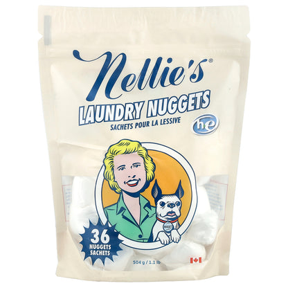 Nellie's, Laundry Nuggets, Unscented, 36 Nuggets, 1.1 lbs (504 g)