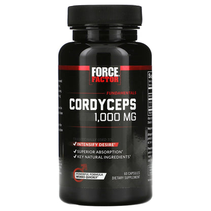 Force Factor, Fundamentals, Cordyceps, 1,000 mg, 60 Capsules (500 mg per Capsule)