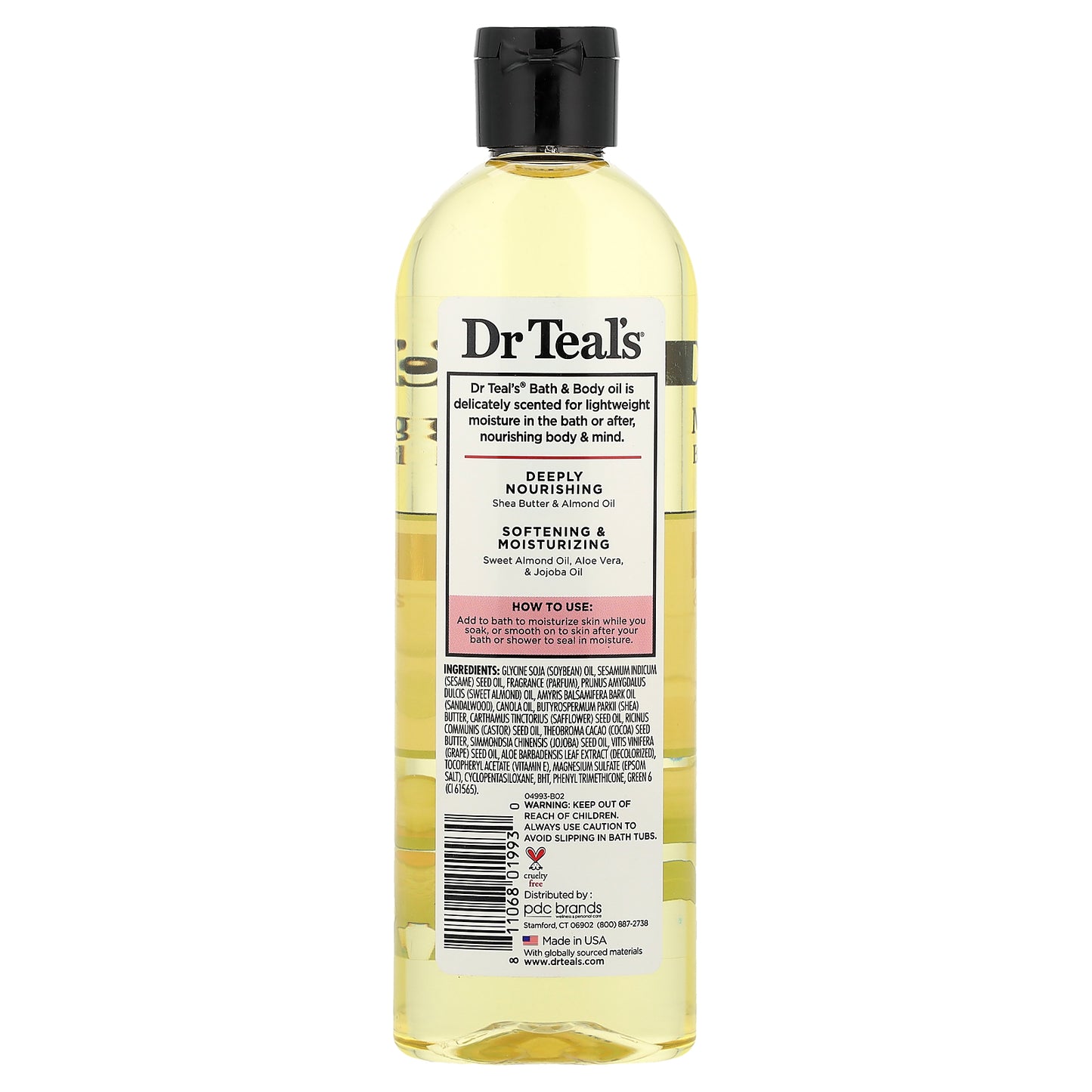 Dr. Teal's, Moisturizing Bath & Body Oil, Shea Butter & Almond Oil , 8.8 fl oz (260 ml)