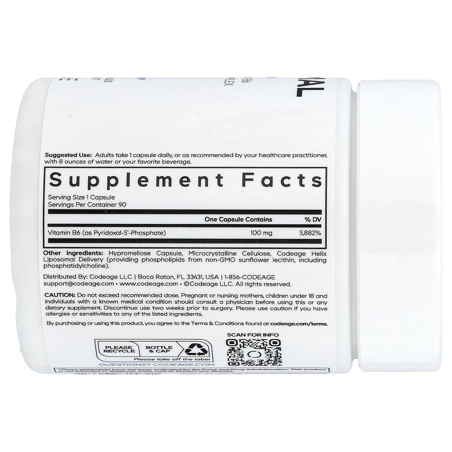 Codeage, Liposomal P5P, 90 Vegetable Capsules