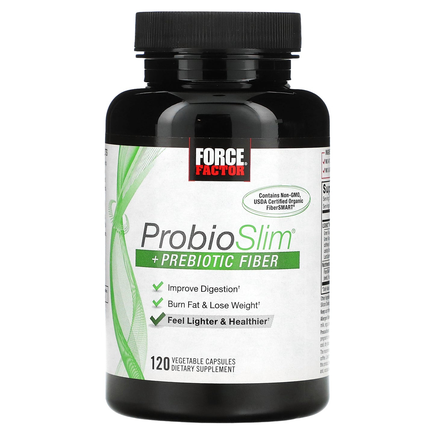 Force Factor, ProbioSlim®, + Prebiotic Fiber, 120 Vegetable Capsules