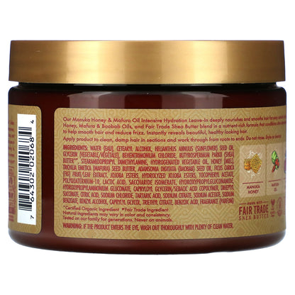 SheaMoisture, Intensive Hydration Leave-In Conditioner, Manuka Honey & Mafura Oil, Extra Dry, Damaged Hair, 11.5 fl oz (340 ml)