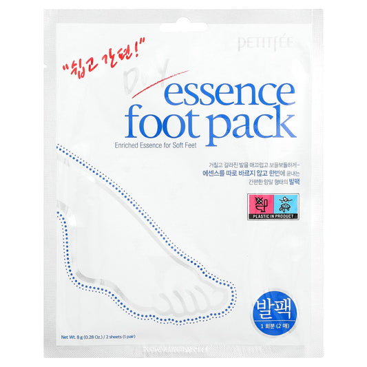 Petitfee, Dry Essence Foot Pack,  1 Pair, 0.28 oz (8 g)