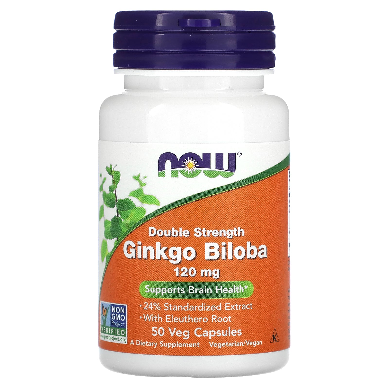 NOW Foods, Ginkgo Biloba, 120 mg, 50 Veg Capsules