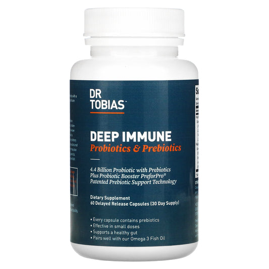 Dr. Tobias, Deep Immune, Probiotics & Prebiotics, 60 Delayed Release Capsules