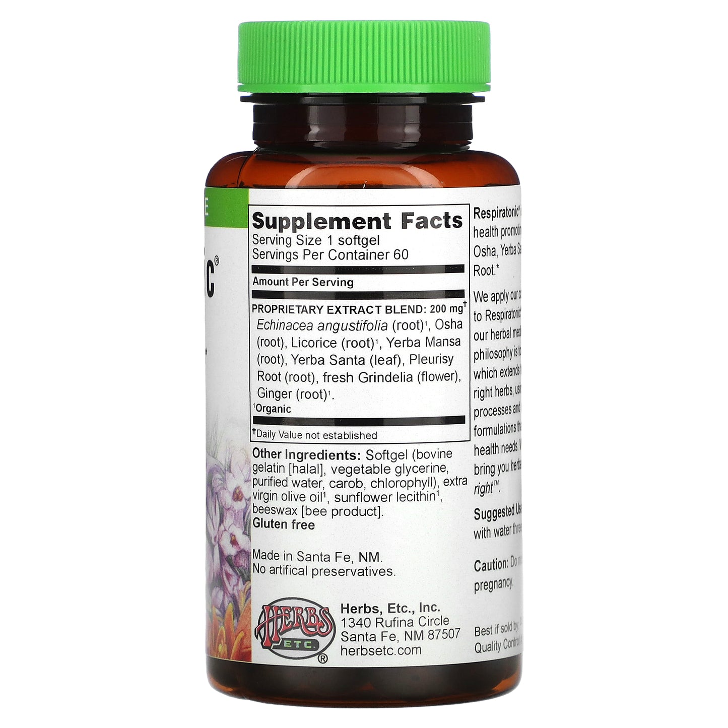 Herbs Etc., Respiratonic, 60 Softgels