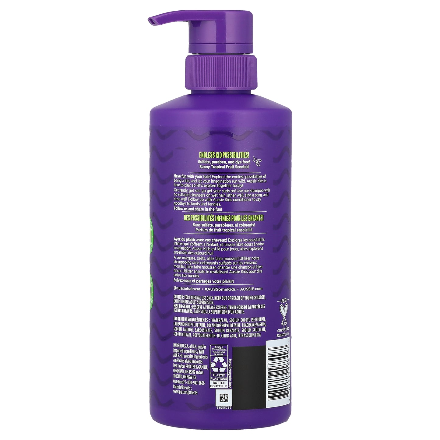 Aussie, Kids, Moist Shampoo, Sunny Tropical Fruit, 16 fl oz (475 ml)