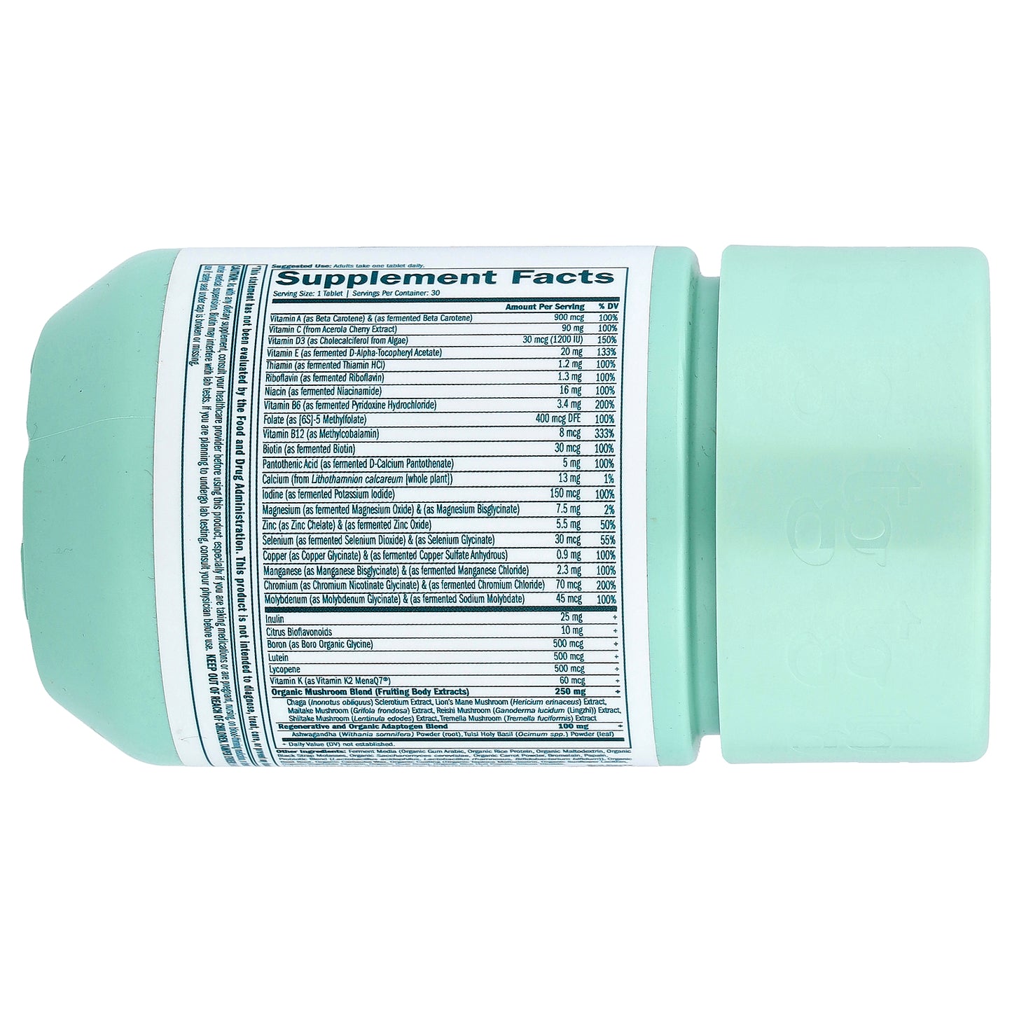 True Grace, One Daily Men's Multivitamin 40+, 30 Vegan Tablets