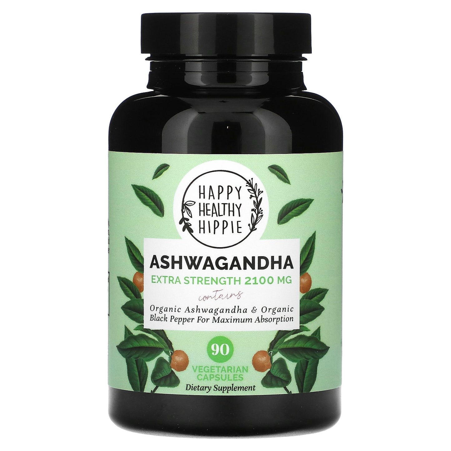 Happy Healthy Hippie, Ashwagandha, Extra Strength, 2,100 mg , 90 Vegetarian Capsules