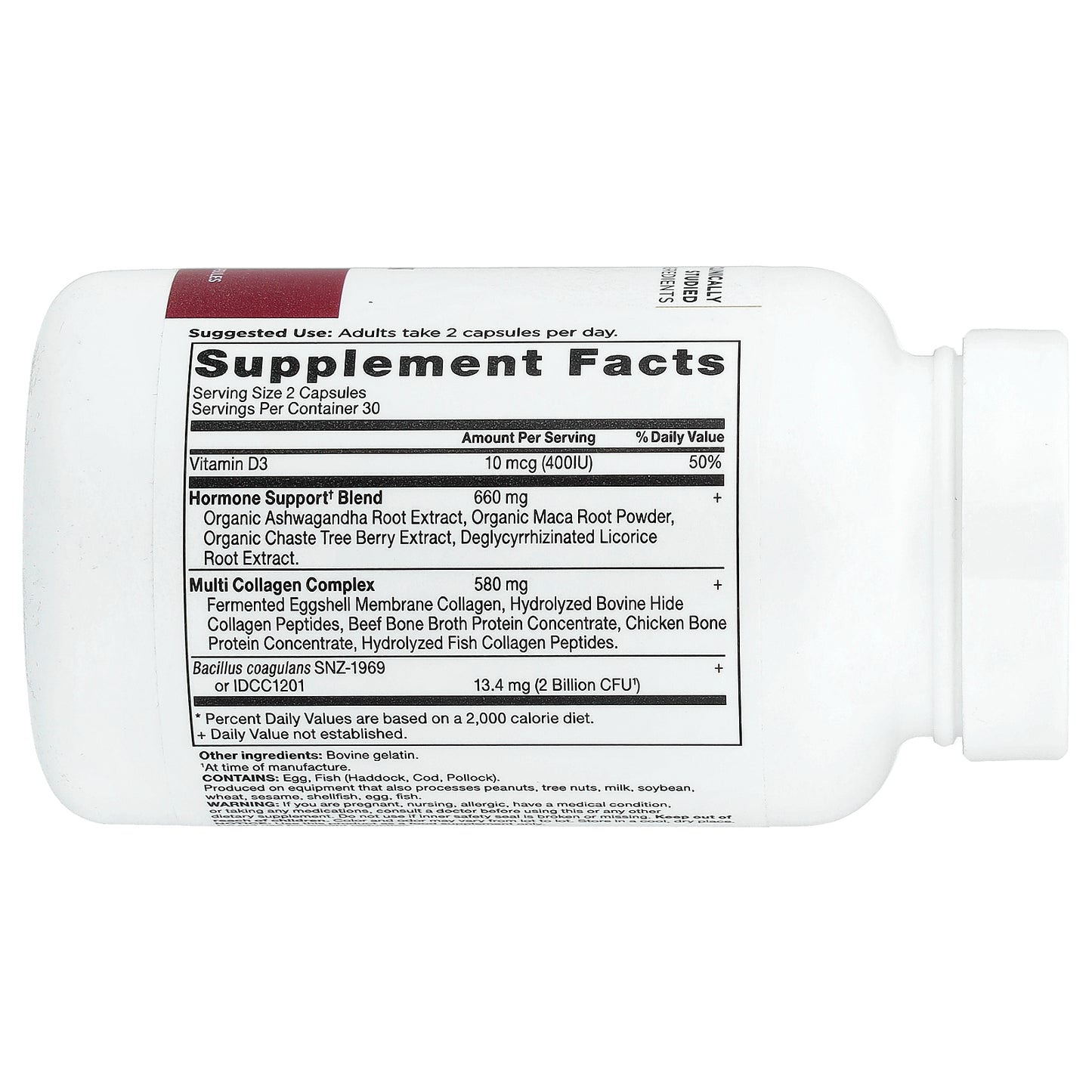 Ancient Nutrition, Hormone Balance + Collagen, 60 Capsules