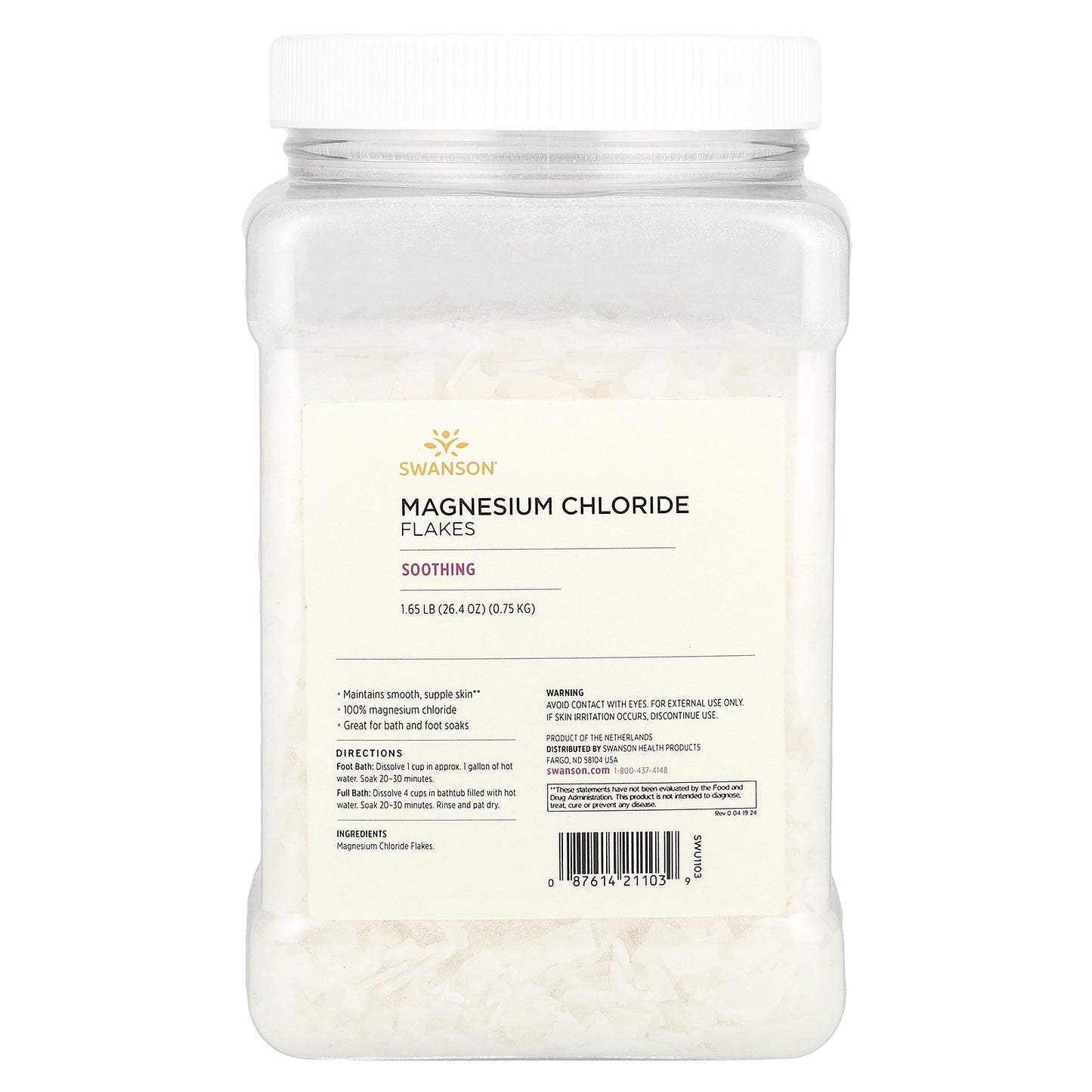 Swanson, Magnesium Chloride Flakes, 26.4 oz (0.75 kg)