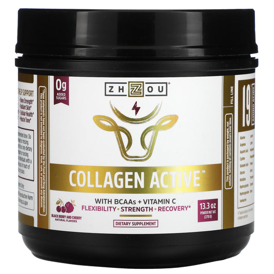 Zhou Nutrition, Collagen Active, Black Berry and Cherry, 13.3 oz (378 g)